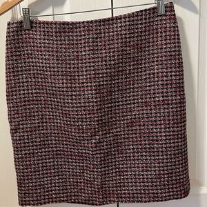 White House Black Market Tweed Pencil Skirt – Red & Black Sz 6 EUC